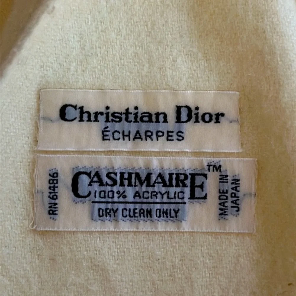 Christian Dior Echarpes scarf 100 % acrylic cashmaire scarf dry clean only